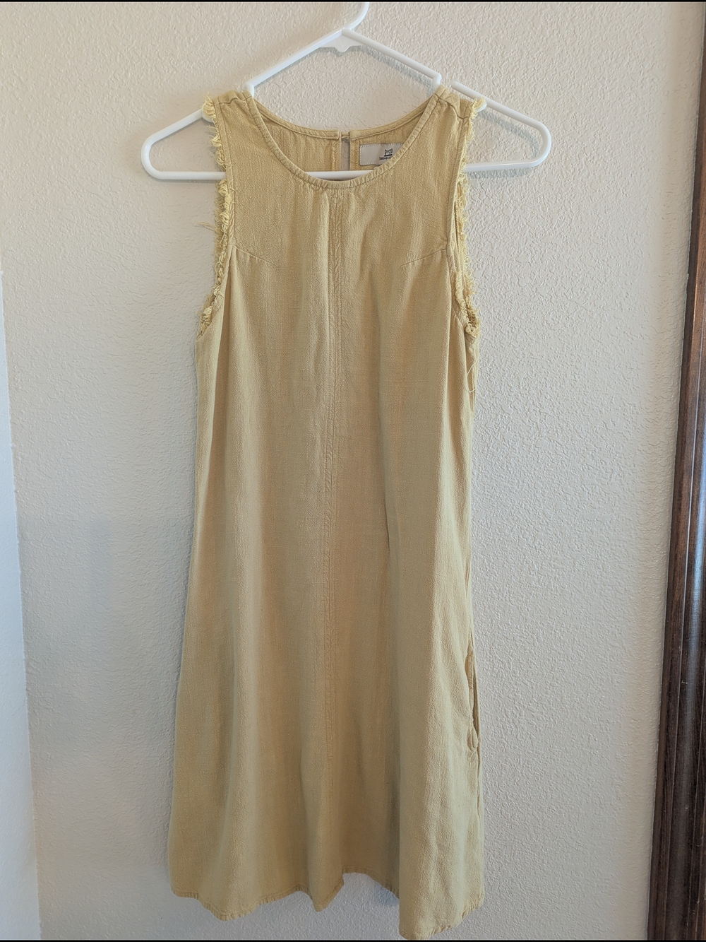 Thread & Supply Mustard Sleeveless Midi Shift Dress
